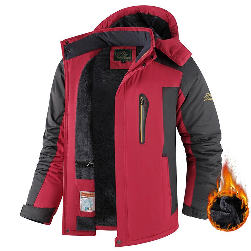  Men's Loose Casual Cotton Jacket Solid Color Short     Winter Warm Coat