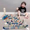 Automatic Laying Domino Train Sound Light Electric Train Intelligent Children Toy  Kids Puzzle