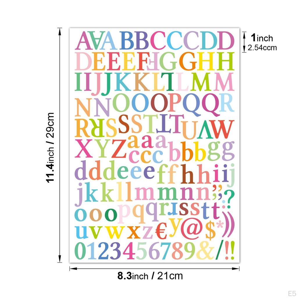 8 Pcs Letter Vinyl Stickers Glass Water Bottles Waterproof A-Z Letters Craft