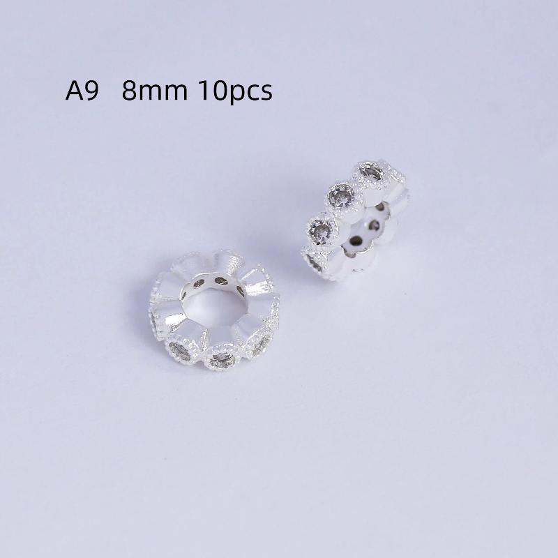 10/20Pcs Diy Accessories Metal Rhinestone Wave Shape Spacer Beads For Jewelry Making Bracelets Beads Separator Beads