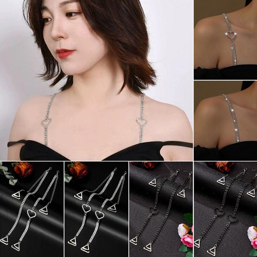 Abnehmbare Strass-BH-Träger Sexy Off-Shoulder-BH Schultergurte Abendkleid