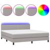 Maison Exclusive - Sommier à lattes de lit et matelas et LED Gris clair 180x200 cm