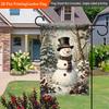 Garden Flag 1pc, Snowman And Winter Scene, Classic Decorative Flag for Home and Garden; Suitable for Outdoor Patios and Balconies; Festive Flag for Wi