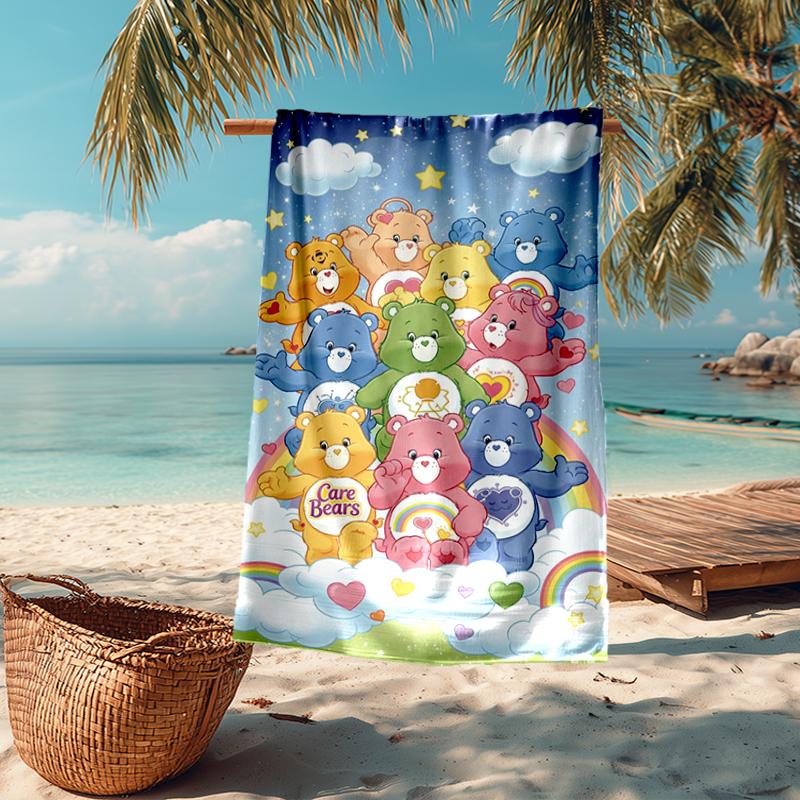 Ultra-Soft Beach Towel with Bear Theme,Ideal for Pool - Camping, Diving - Perfect Travel Essential, Vibrant Beach Towel.