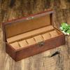 European-Style Wooden Watch Storage Box with Lock - Mechanical Watch, Bracelet & Jewelry Organizer Display