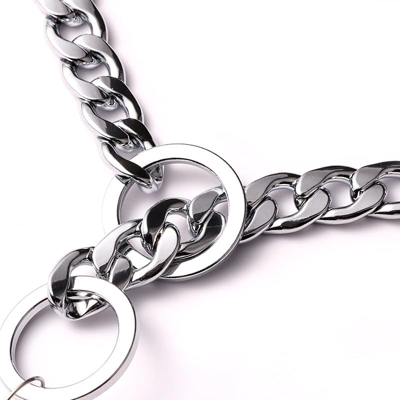 Luxury Flat Chain Design Professional Training Chain Collar, Stainless Steel Dog Training Collar, Professional Flat Chain Design, Mirror Polished
