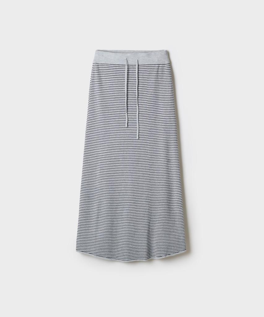 Seupao Striped Long Knit Skirt_Spwkg37G01