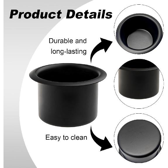2 PCS Metal Sofa Recliner Handles Cup Holder, Ert Replacement Drink Can Holder For Car Truck Game Table, Drop In Cup Holder For Sofa Couch Boat Golf