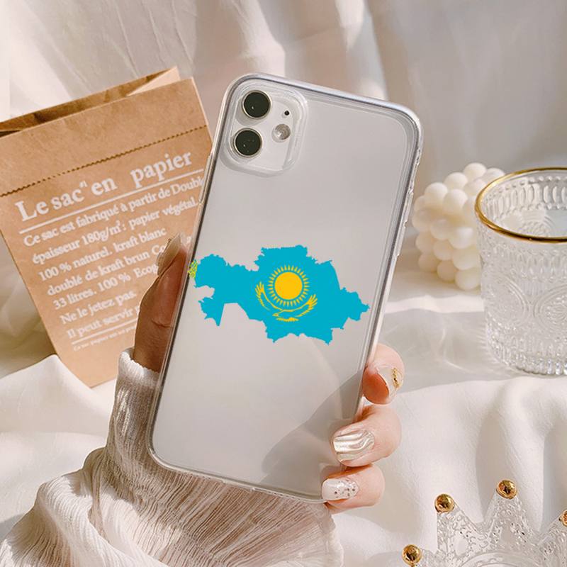 MaiYaCa Kazakhstan Flag Phone Case for Iphone 13 11 12 Pro XS MAX 8 7 6 6S Plus X 5S SE 2020 XR Cover