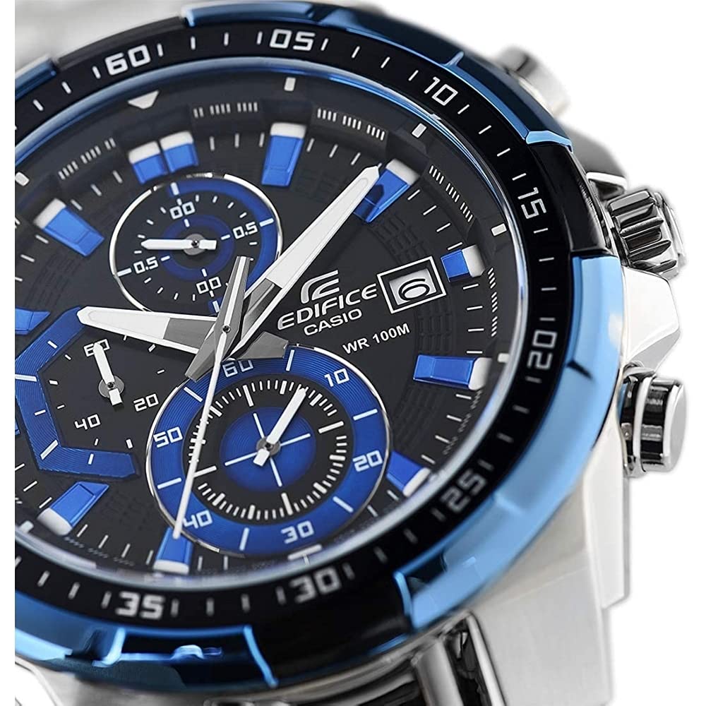 Casio EDIFICE Quartz Watch Men's EFR-539D-1A2V Black/Blue [Imported]