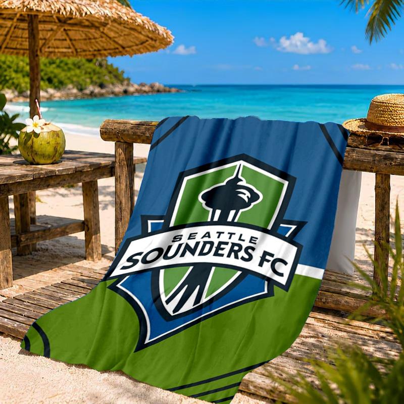 Fc Crest Design Printed Microfiber Beach Towel, Soft And Absorbent, Quick-Dry, Ideal for Summer Travel, Beach Essential, Swimming Pool