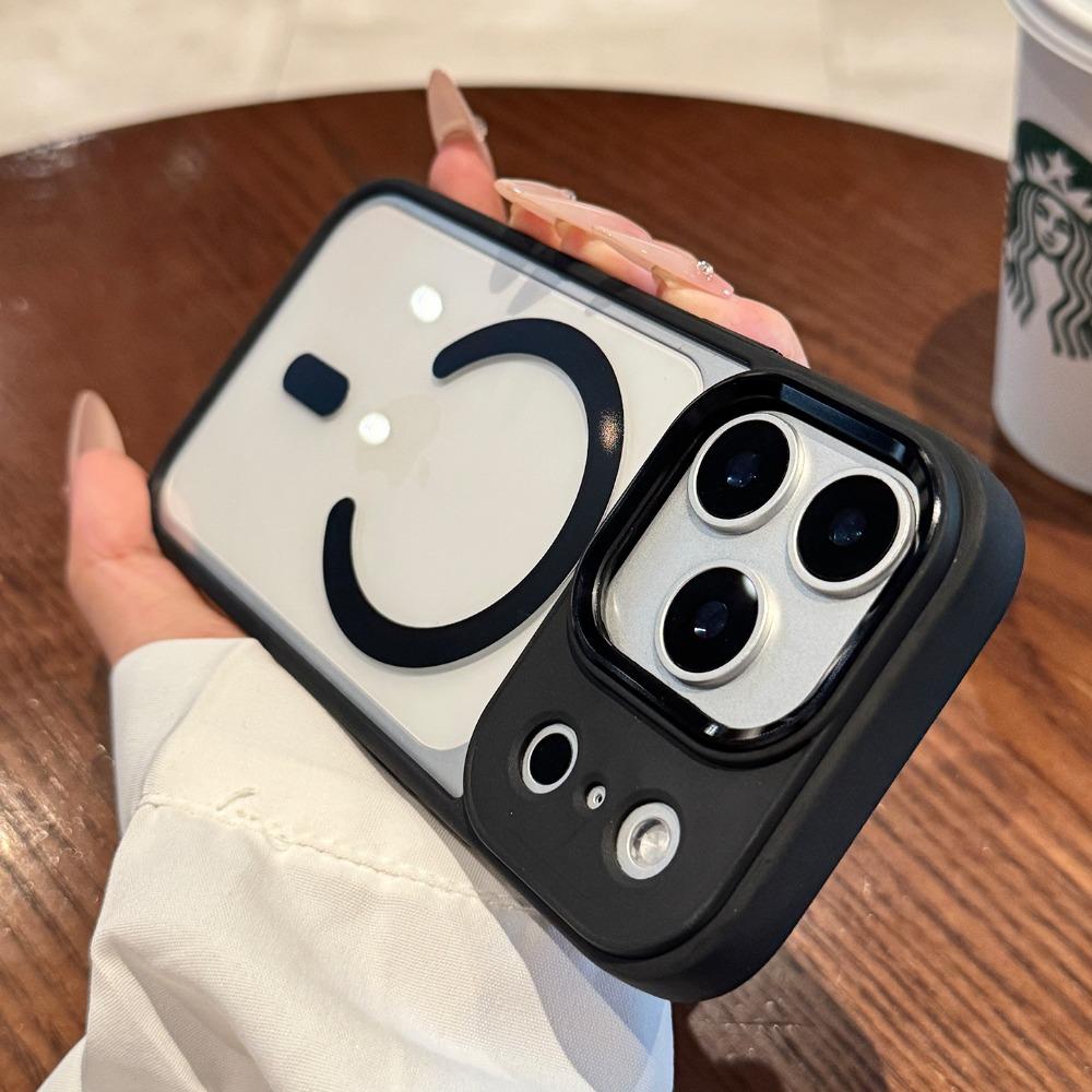 New Transparent Magnetic Phone Case for IPhone 17 Air 16 15 14 13 12 17 Pro Max Camera Metal Lens for Magsafe Shockproof Cover