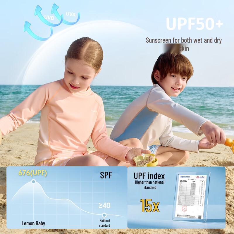 Lemonkid Kids' Long-Sleeve Sun Protection Swimsuit Set