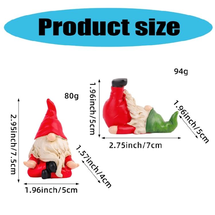 Traditional Santa Figure Ornament Christmas Santa Hat Resin Sculpture Statue for Christmas Home Decoration