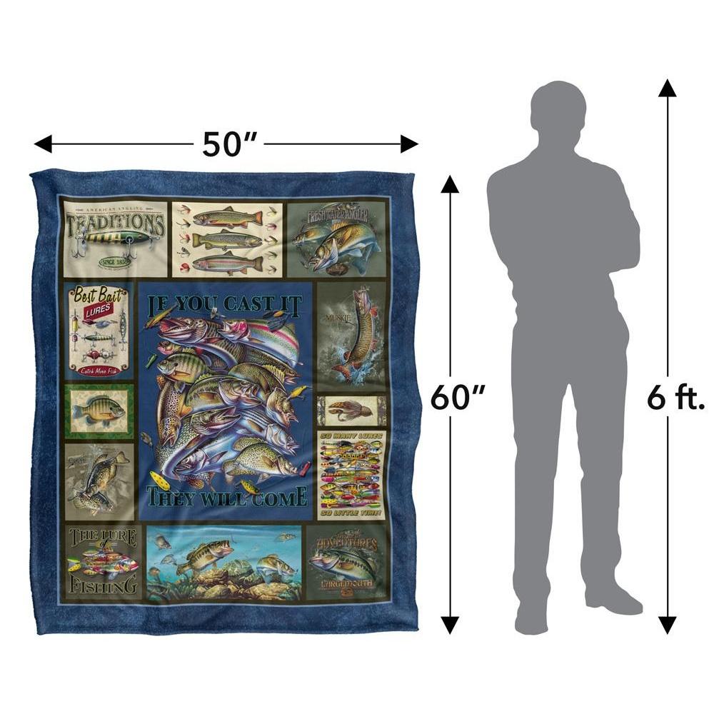 JQ Licensing Silky Fishing Supersoft Blanket
