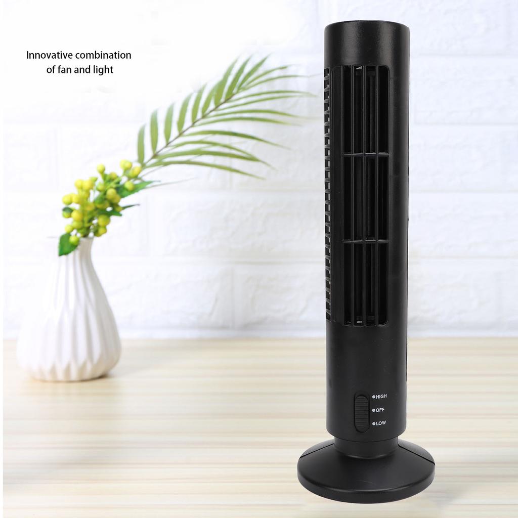 Ventilator Inteligent de Podea Negru Silențios 2 Viteze Puternic Ventilator Turn Fără Pale pentru Casă Dormitor Birou Cameră