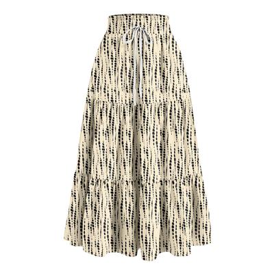Fustă Casual de Primăvară cu Volane pentru Femei, Fustă de Culoare Solidă, Fustă Florală Retro