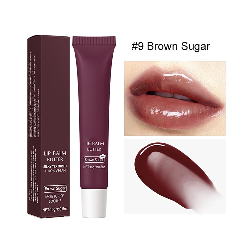 6Pcs Tinted Lip Butter Balm Set 6 Scents Shea Butter Lip Mask For Dry Lips 15g Each