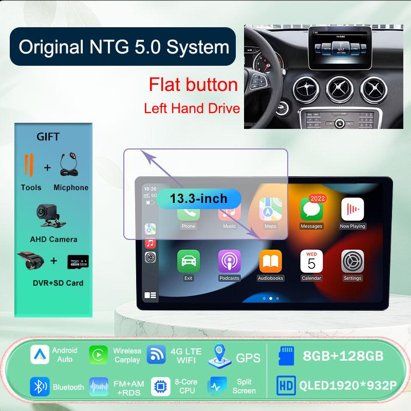Android 15 autoradio Audio lecteur vidéo multimédia pour Benz classe A CLA GLA classe 2012 - 2018 sans fil CarPlay Navigation GPS 4G
