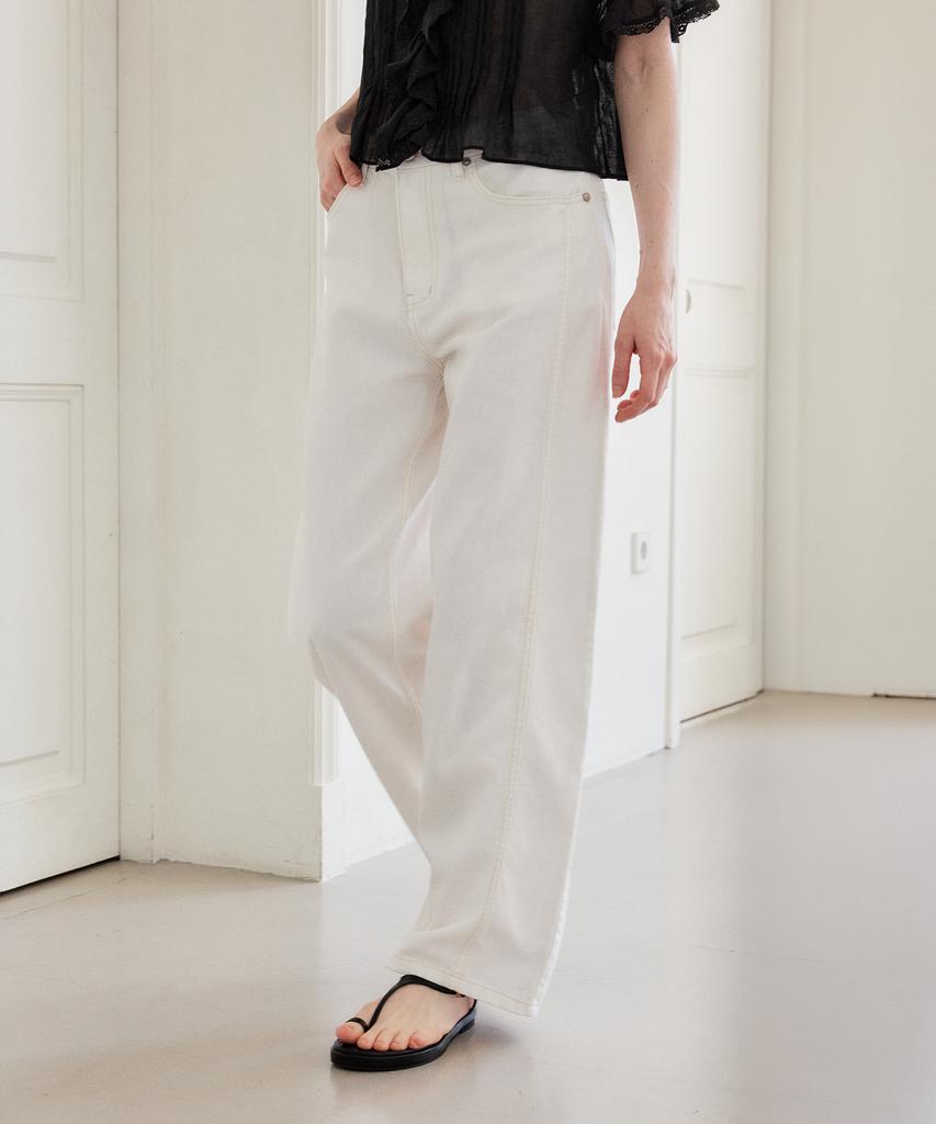 THEELO Soft Carpenter Barrel Pants (Ivory)