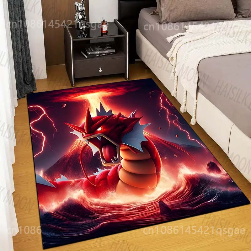 Various Styles P-Pokemon Gyarados Cartoon Carpet Bedroom Living Room Sofa Multifunctional Non-Slip Rug Decor Mat Free Shipping