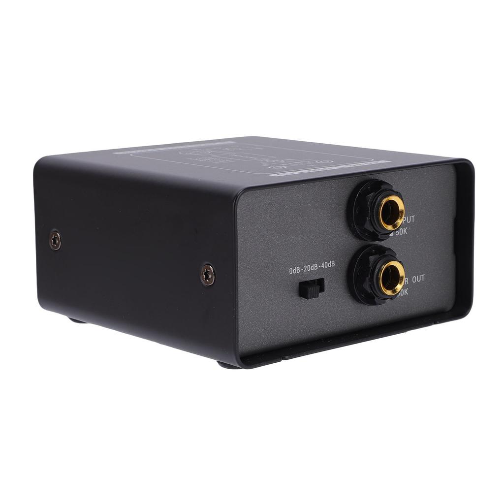 2 Channel Hum Eliminator 3 Level Gain Adjustment Ground Loop Noise Isolator for Conference Mic Sound System Mixer