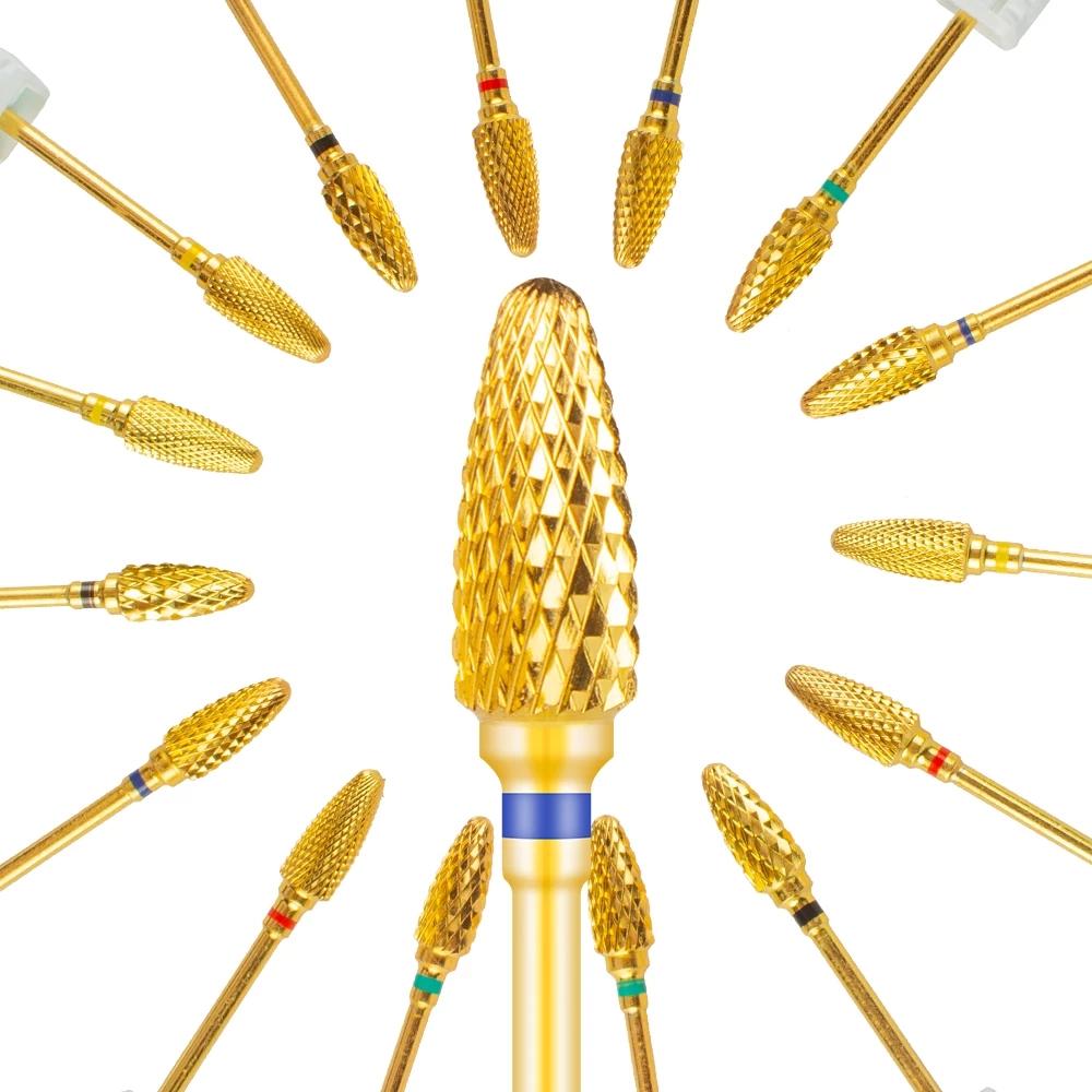 20ks wolframový vrták na nehty Manikúrní vrták pro strojní odstranění gelu na lak Frézka Frézka Frézka na nehty Příslušenství na pilníky na nehty Buffer