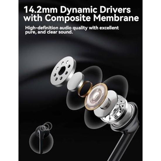 Wired Earphones Type-C Compatible iPhone 17 16 15 Pro Max HIFI Sound Quality Volume Control Comfortable Fit Microphone USB-C Canal Type Apple 17e Air