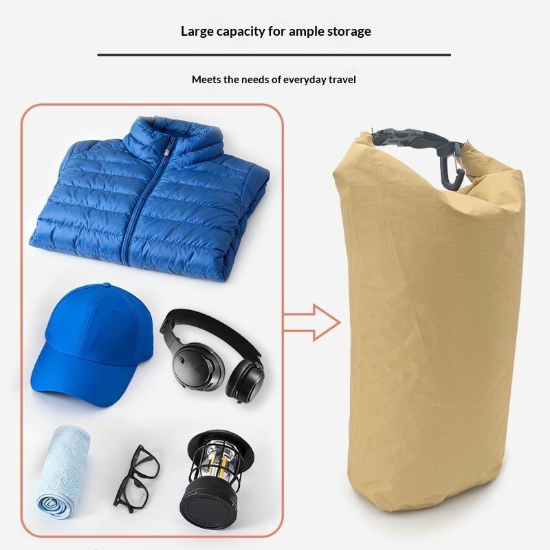 Lightweight Waterproof Dry Bag Large Capacity Roll-Top Foldable Storage Pouch for Rafting Hiking Camping Outdoor Adventures