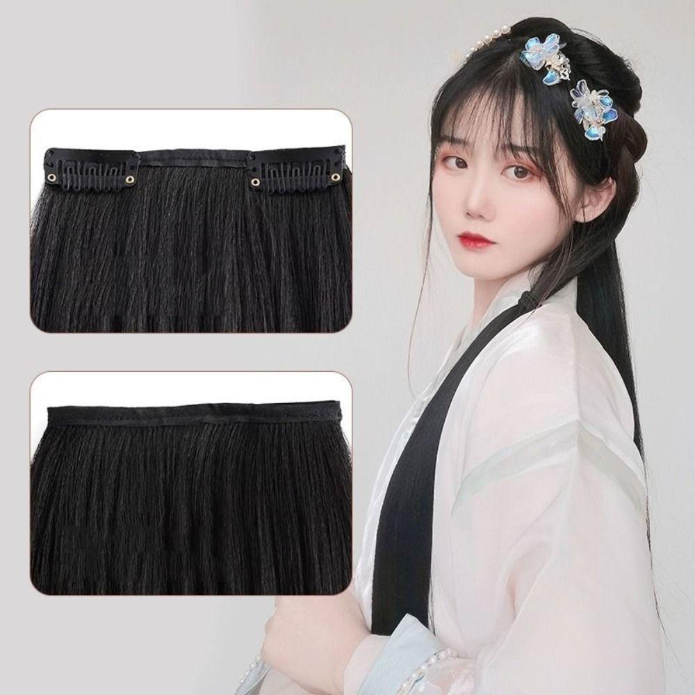 Traditional Long Straight Hair Piece Ancient Hanfu Wig Pads False Hanfu Wig Piece Women
