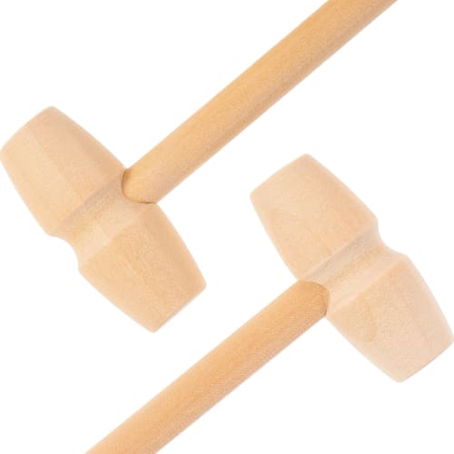 KESYOO Wooden Hammers, Mini Mallets, Ornamental Small Mallets, Wood Tools, Pack of 12 (Style A)