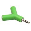 3.5mm Earphone Headphone Audio Splitter Male To 2 Female Y Shape Stereo Adapter AVE