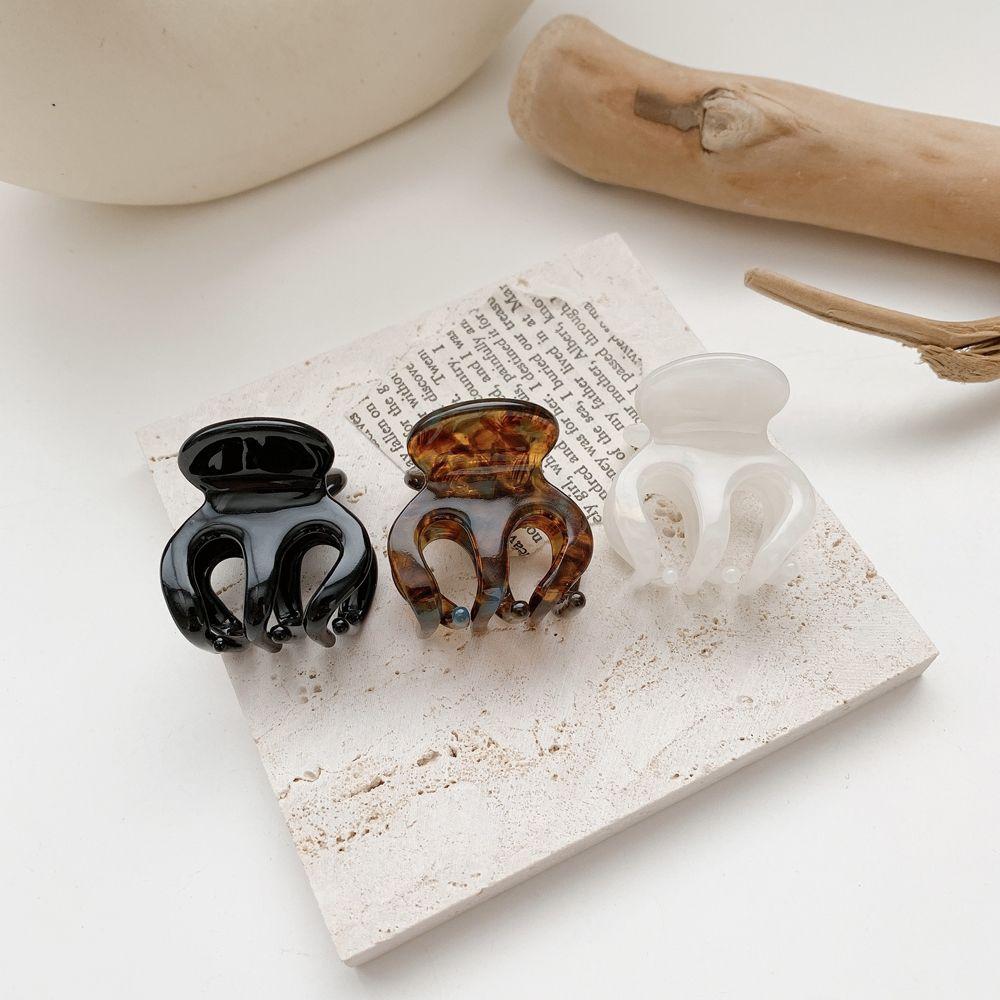 Horsetail Small Gripper Elegant Women Hair Claw Korean Style Hair Clip Acetic Acid Small Shark Clip