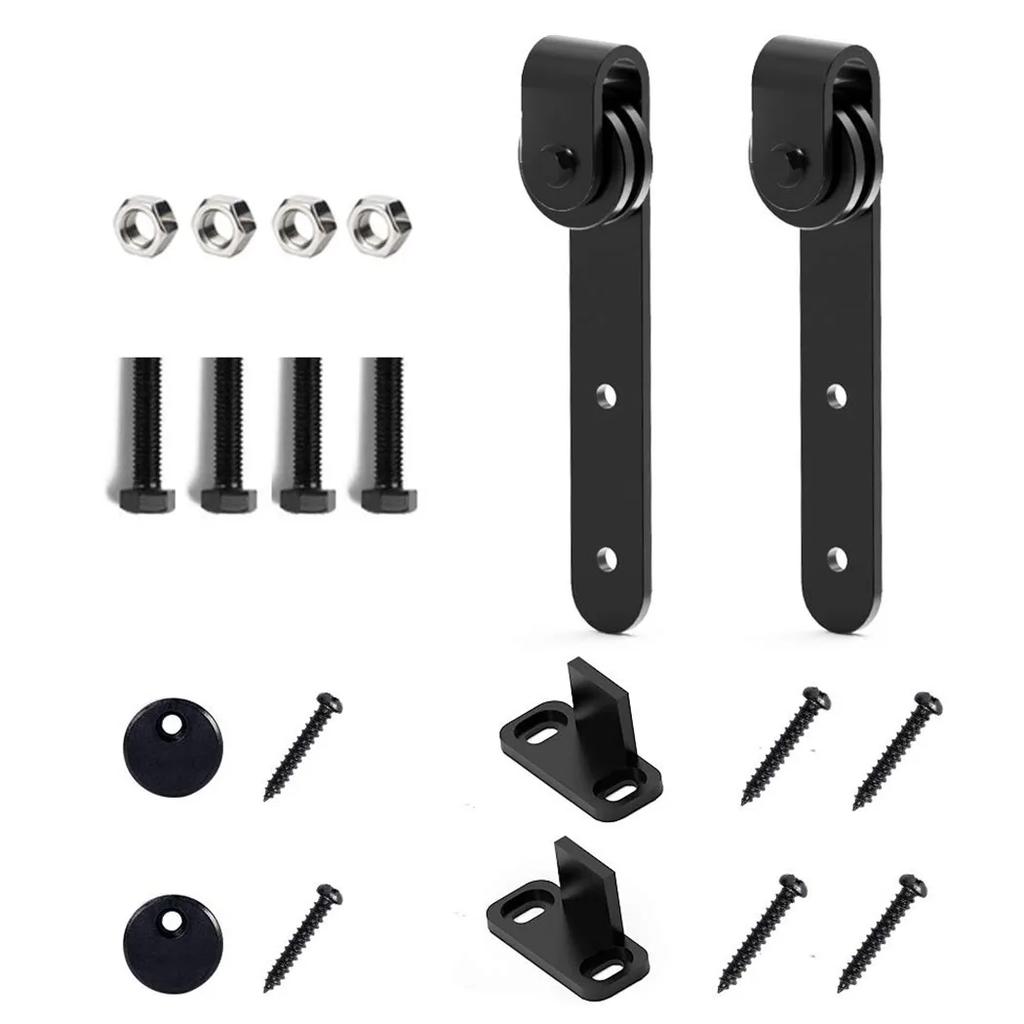 High Quality Sliding Barn Door Hardware Kit Fit For Cabinet Doors Rail Set Smooth Silent Home Hardware Replacement Part