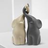 Of Pair A Beige Grey Elephants Animal Handicrafts Living Room Decoration Gift