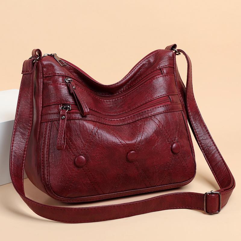 Soft PU Leather Shoulder Crossbody Bag with Large Capacity