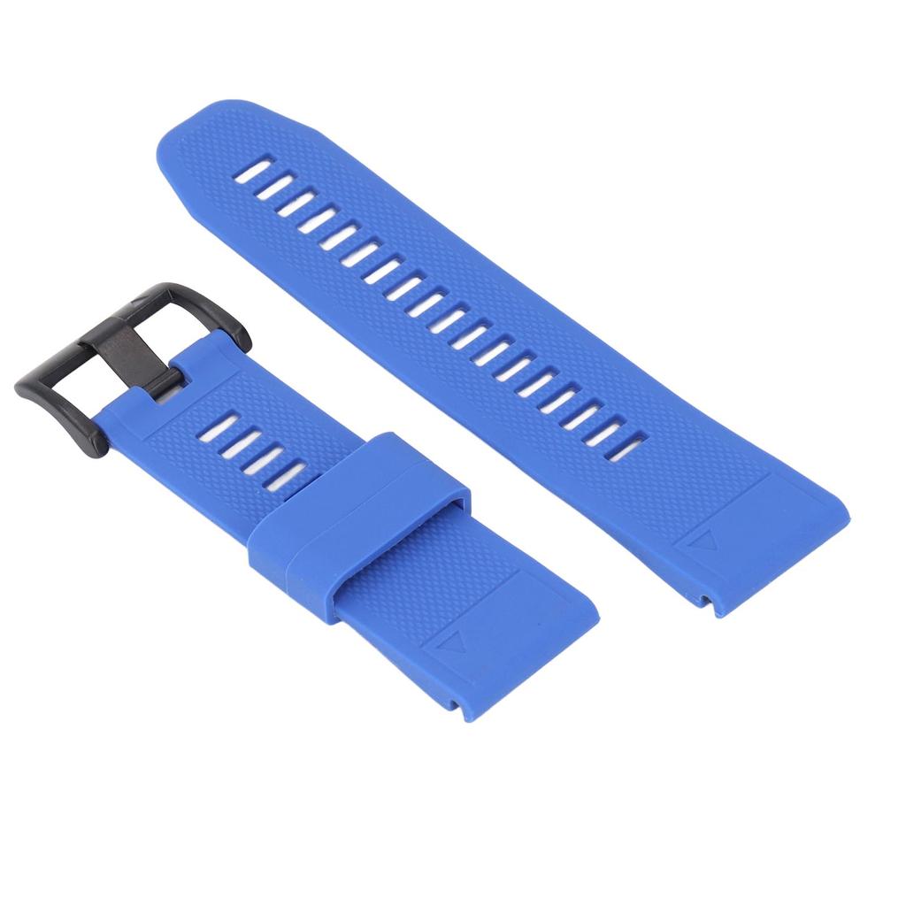 26mm Silikon Uhrenarmband Atmungsaktive Edelstahlschließe Ersatzuhrenarmband mit Ladeanschluss für Fenix 2 3 3HR