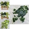 Faux Green Caladium Vine Plant Wall Decoration For Photography Backdrop Home Styling