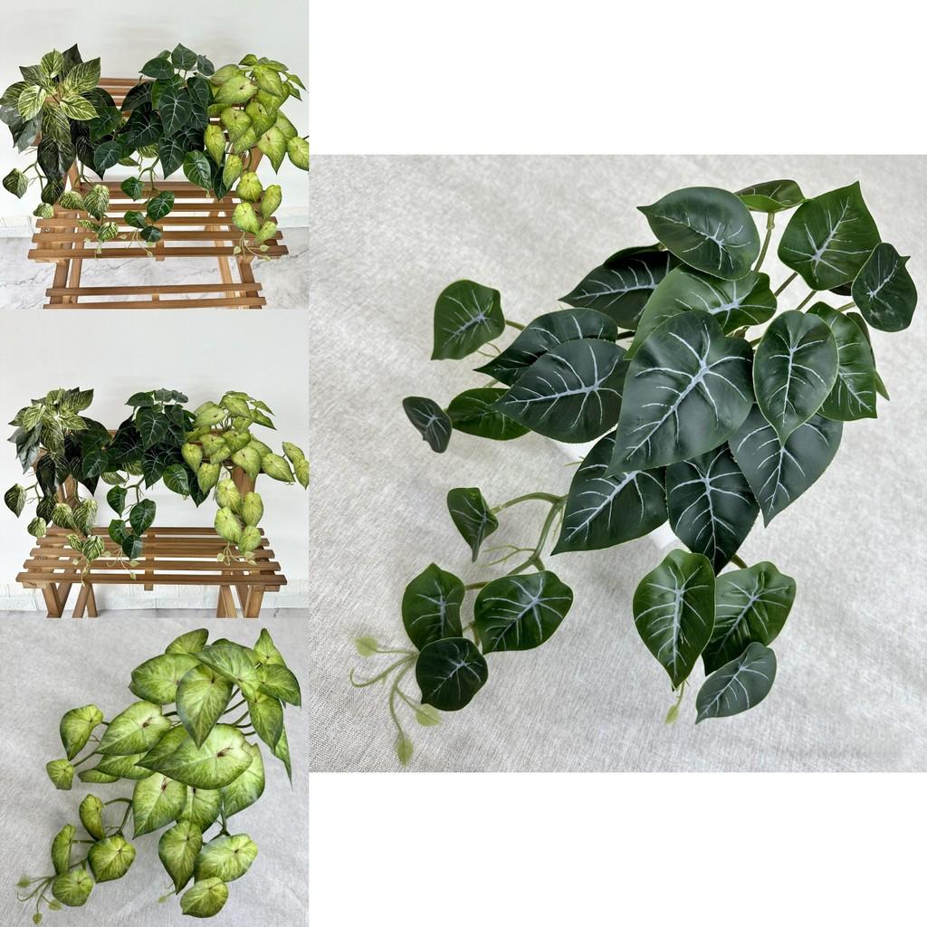 Faux Green Caladium Vine Plant Wall Decoration For Photography Backdrop Home Styling