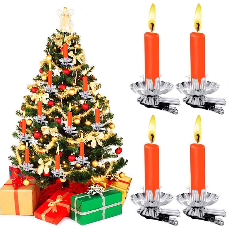 10KS/Sada Dekorativní doplňky Party potřeby Vánoční dekorace Vynikající svícny Elegantní 5x3cm