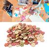 Flower Buttons Retro Rich   Vivid Colors   Wood Wide Application Craft Buttons for Clothing Bag