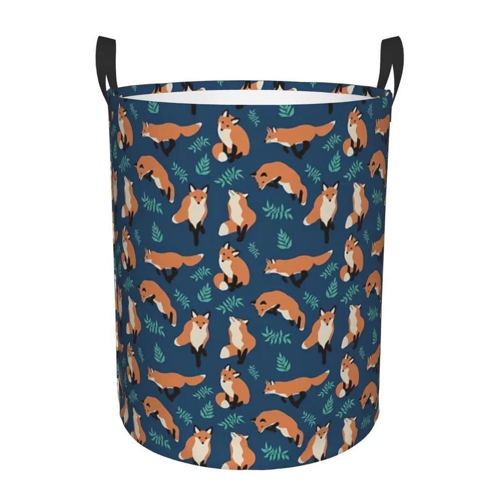 Fox Style Foldable Laundry Baskets Dirty Clothes Home Organizer Large Waterproof Bag For Home Kids