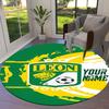 Leon Fc Crest Custom Name Round Area Rug Carpet Rug For Living Room Bedroom Sofa Playroom Decor Nonslip Floor Mat