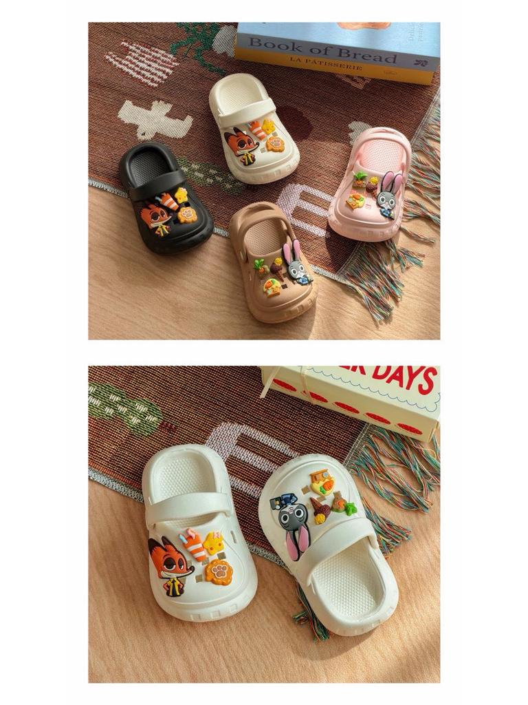 Kids' Crazy Animal Crocs - City Beach Closed-Toe Non-Slip Sandals for Boys & Girls