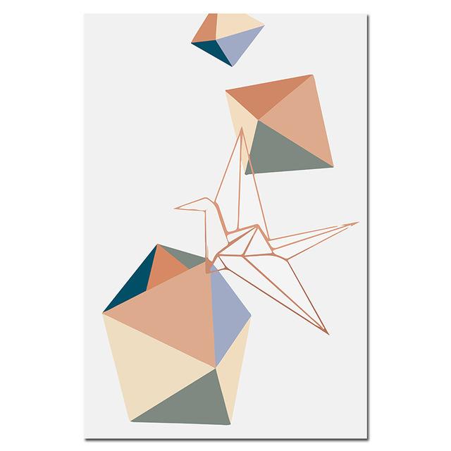 

Абстрактная картина на холсте с геометрическими венами, настенные художественные фотографии, скандинавская поп-печать плакатов для домашнего декора, украшение для гостиной, дома 21*30cm