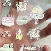 High Aesthetic DIY Adhesive Stickers for Scrapbook Journal Photocard Decor INS Cute Cat & Elephant Jelly Stickers