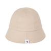 VARZAR Monogram Label Round Bucket Hat Beige