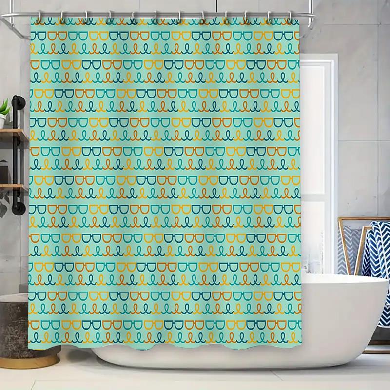 

Boho Shower Curtain Tropical Ocean Beach Seashell Pattern Waterproof Fabric Bathroom Decor Set Coastal Vibes Home Textured Decor W60H190(CM)-1 Pcs