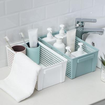 Desktop Storage Basket Snack Hollow Rectangular Storage Basket Miscellaneous Items Box Storage Frame Plastic Storage Basket