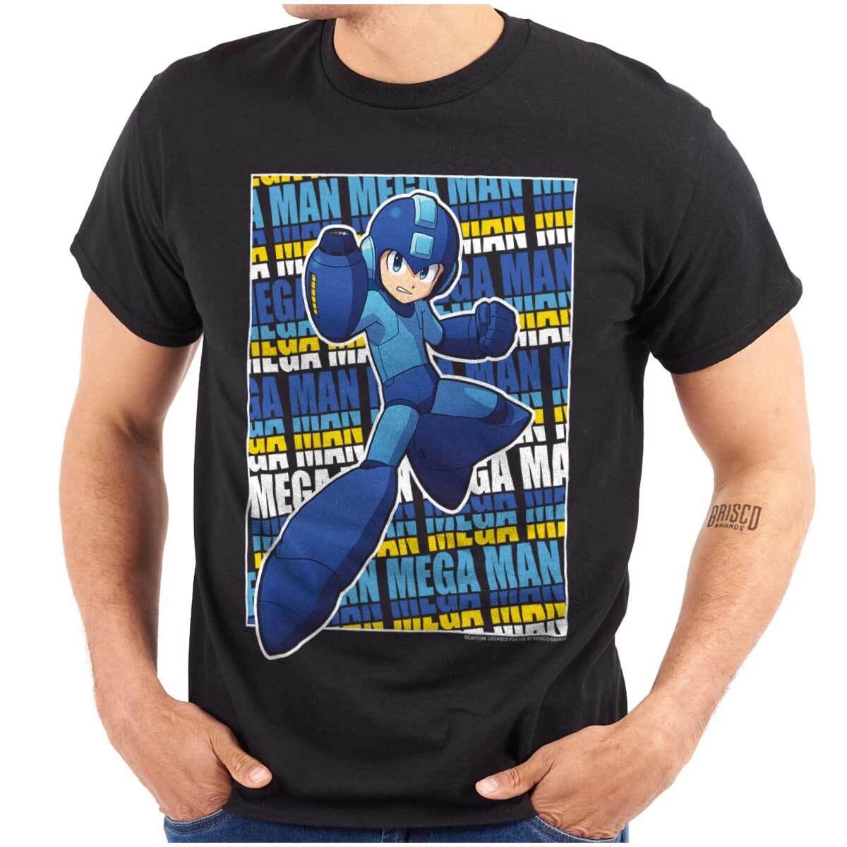 Vintage Retro Mega Man Video Game Character Womens or Mens Crewneck T Shirt Tee S